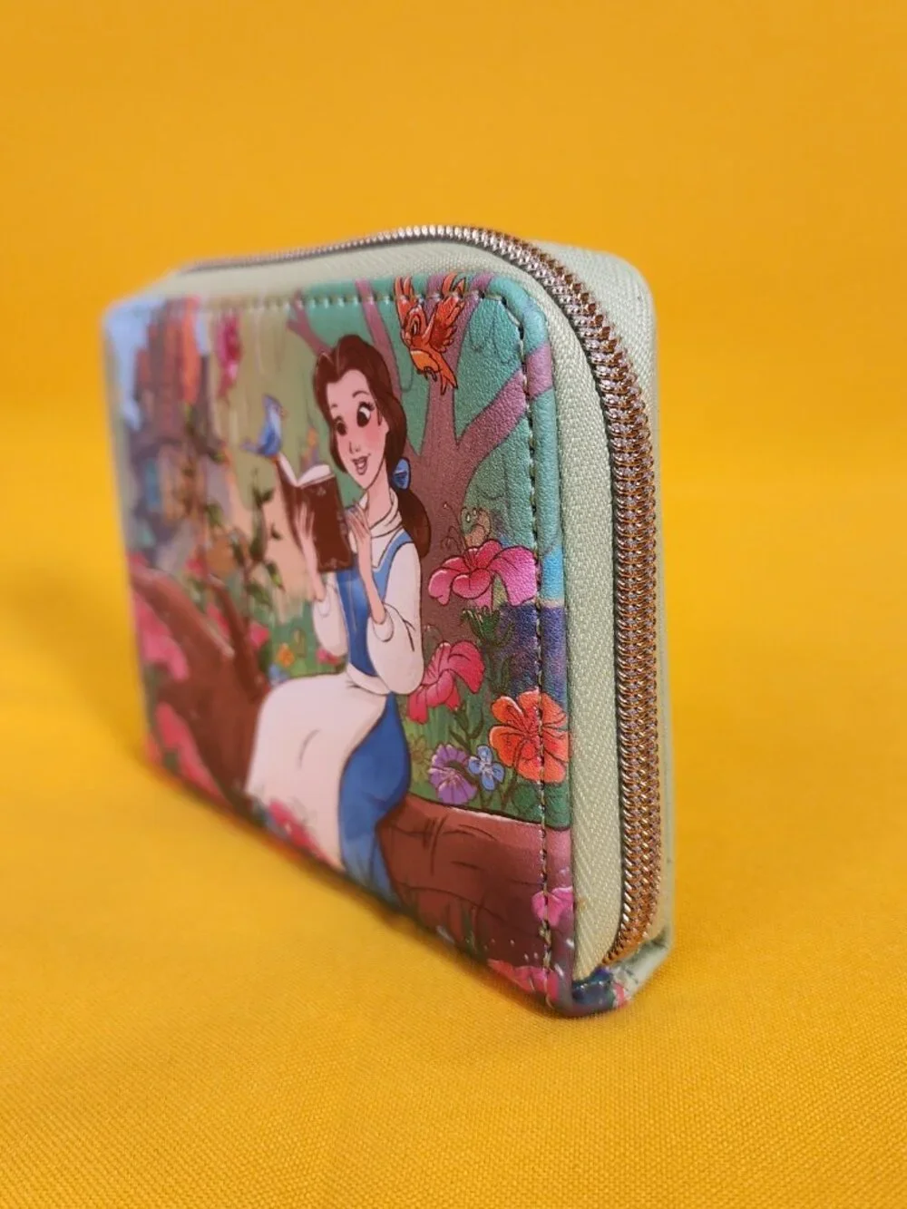 Loungefly Disney Princess Beauty And The Beast Belle Reading Books Zip Wallet